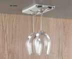 Stielglashalter 2er Set, beigegrau für 2 Gläser bis Ã 86 mm