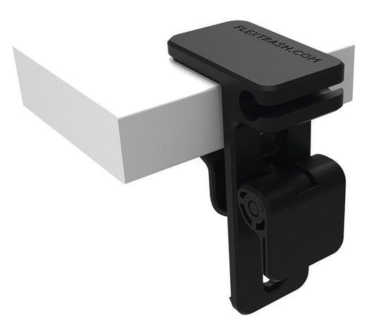 FLEXT Flextrash Mülleimer Tischhalter, black, für Tische zw. 0,5 u. 4cm