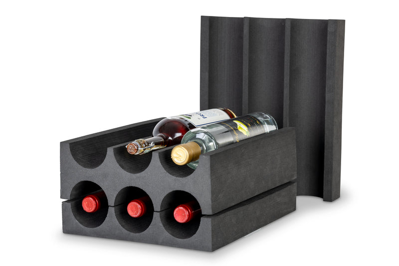 Flaschenhalter, für 6 Flaschen, Material: EVA, schwarz