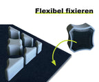 Zur Befestigung der Fixier-Module oder der Stauklötze