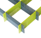 Purvario Stauleisten 8er-Pack, für Schubladen (grau+lime)