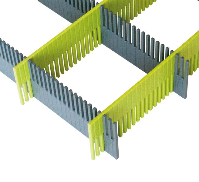 Purvario Stauleisten 8er-Pack, fÃ¼r Schubladen (grau+lime)