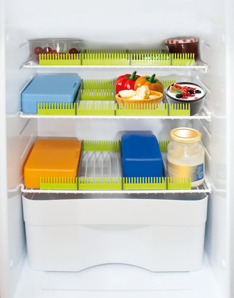 Purvario Stauleisten 8er-Pack, f. Kühlschrank (grau+lime)