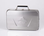Holzkohle Koffergrill aus Edelstahl