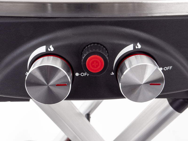 Mit praktischem Trolley-System - Elektro-Zündung - Mit 2-Kochplatten