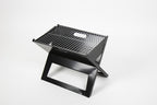 Holzkohlegrill faltbar,schwarz Edelstahl, Grillfläche 42x27 cm