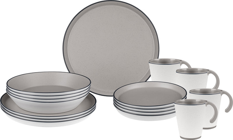 Brunner Melamin Geschirr-Set ICONIC COMPACK 16-tlg, für 4 Pers.