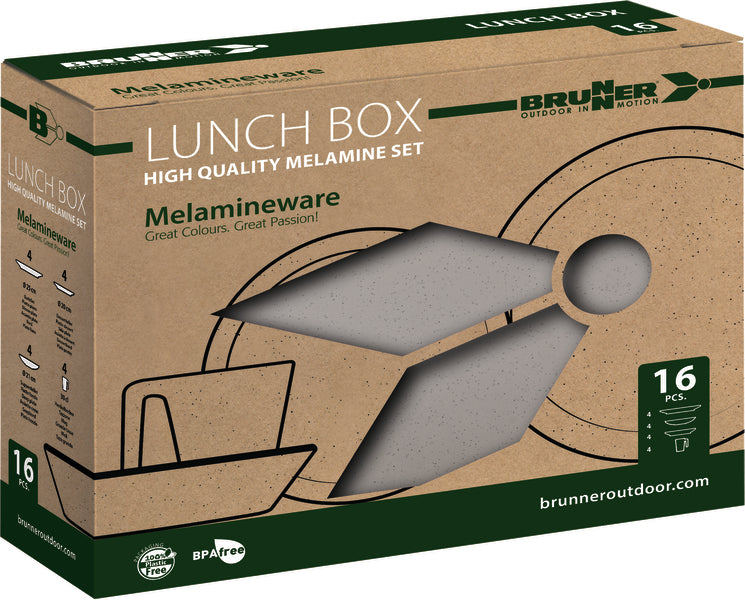 Brunner Melamin Geschirr-Set ICONIC COMPACK 16-tlg, für 4 Pers.