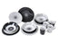 Black-White  Premium Melamin Geschirrset 16-tlg. fÃ¼r 4 Personen