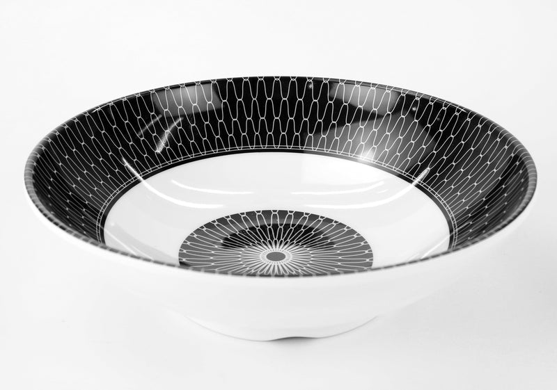 Camp4 Premium Melamin Geschirrset Black-White - Für 4 Personen