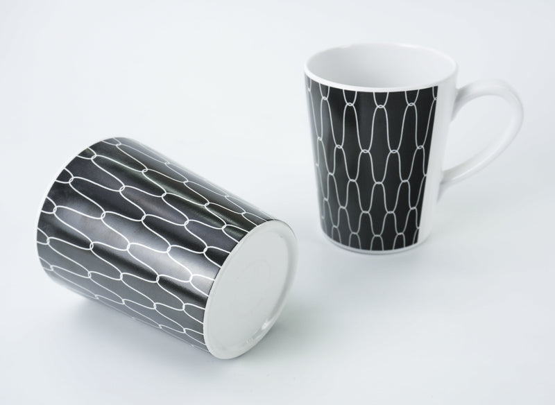 Camp4 Premium Melamin Geschirrset Black-White - Für 4 Personen