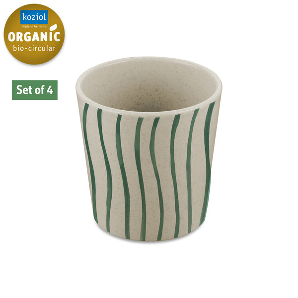 Becher Monstera Stripes 190ml, 4er-Set