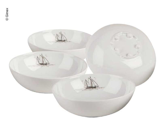 GIMEX Melamin Müslischalen SAILS, 4-tlg., 100% Melamin