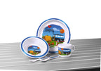 Melamin Kindergeschirr-Set 5-teilig, Motiv: "We love Camping"