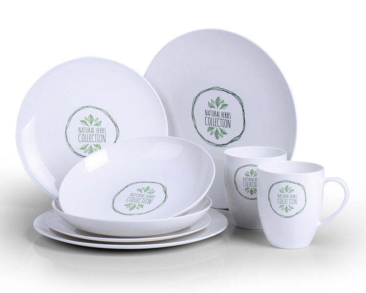 Camp4 PLA-Geschirr-Set Nature - Für 2 Personen - 8-teilig