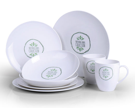 Camp4 PLA-Geschirr-Set Nature - Für 2 Personen - 8-teilig