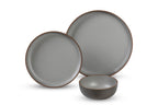 Geschirrset MALMÃ taupe , 6-tlg.,für 2 Pers., RPET