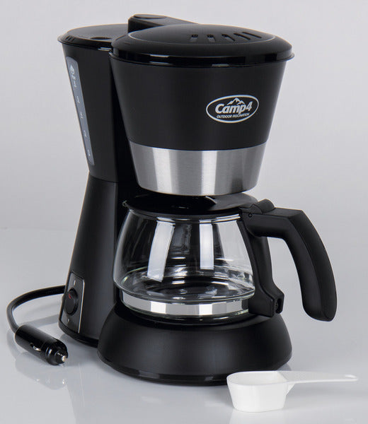 Kaffeemaschine 12V 170W, schwarz 650ml, 4-6 Tassen