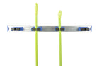 Besen Halterung mit 5 Clips in blau, 70cm