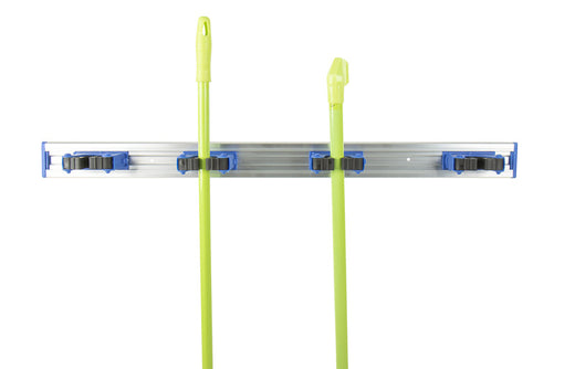 Carbest Besen Halterung mit 5 Clips in blau, 70cm