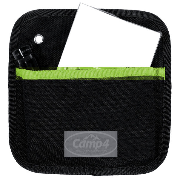 Camp4 Utensilo Tessa 1, mit 1 Tasche, Schwarz/Lime, B20xH20cm, Ösenbefestigung