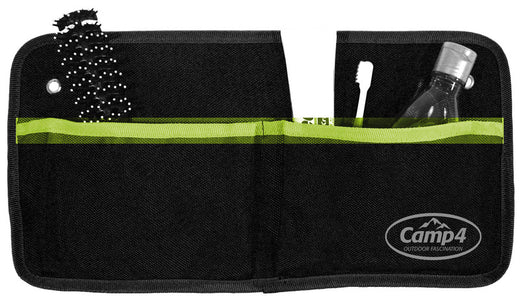 Camp4 Utensilo TESSA 2, mit 2 Taschen, schwarz/lime B40xH20cm, Ösenbefestigung