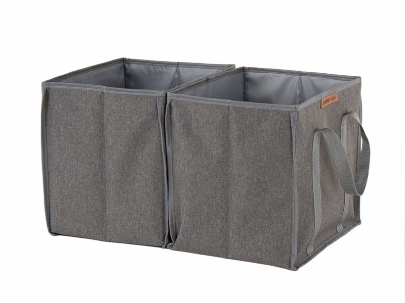 Faltbox HOLIDAY TRAVEL grau-meliert,B50xH30xT30cm, 2 Boxen mit Griff