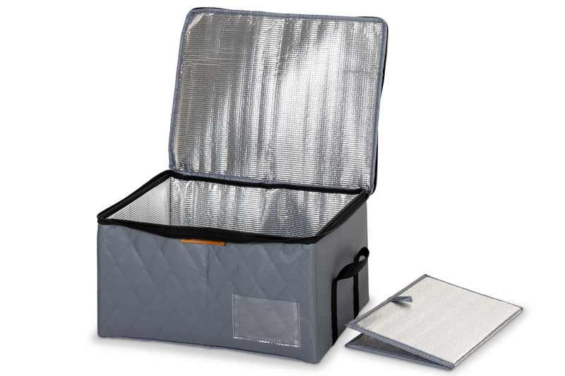 Faltbox HOLIDAY TRAVEL COOL S, grau-meliert, B40xT31xH23cm, Einlegebod