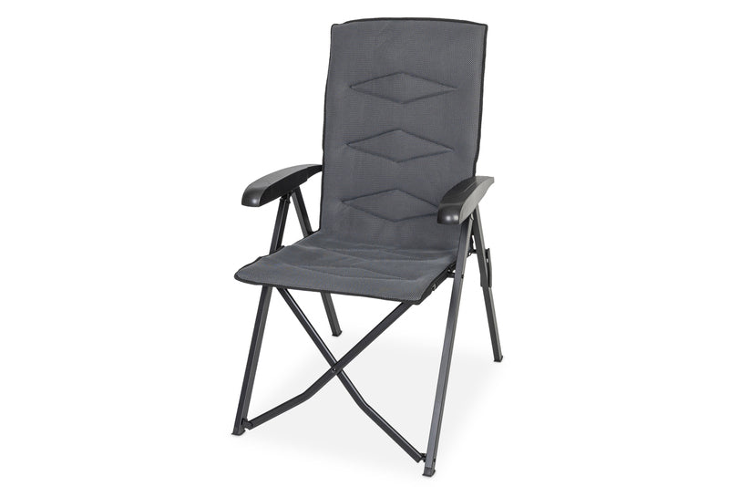 Faltstuhl LA PALMA MIX, black/white, Alu/Stahl Gestell, Mesh