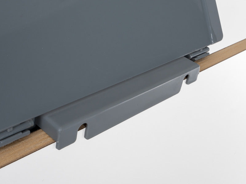 Mülleimer 8l faltbar mit Deckel H29 x B25,5 x T9,5/18,5cm grau/weiß