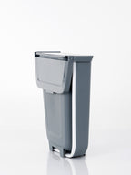 Mülleimer 8l faltbar mit Deckel H29 x B25,5 x T9,5/18,5cm grau/weiß