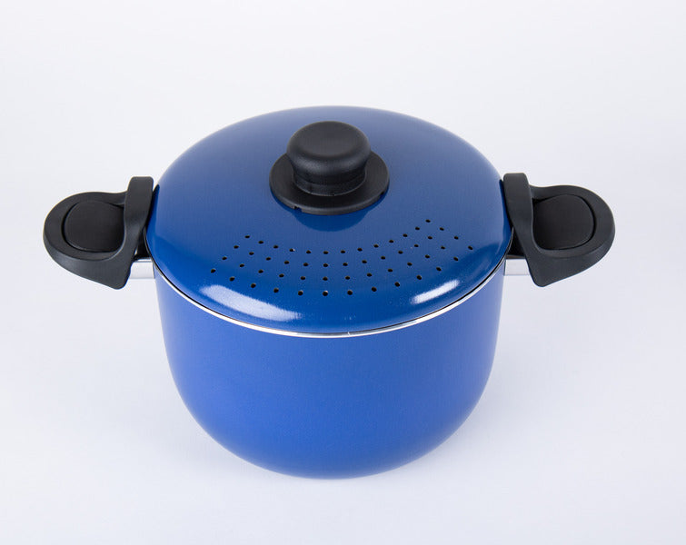 Das Komfort Topf-Set in blau/schwarz