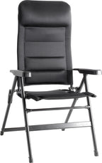 Klappstuhl ARAVEL 3D MEDIUM, schwarz, 7-fach verstellbar, Alu-Gestell
