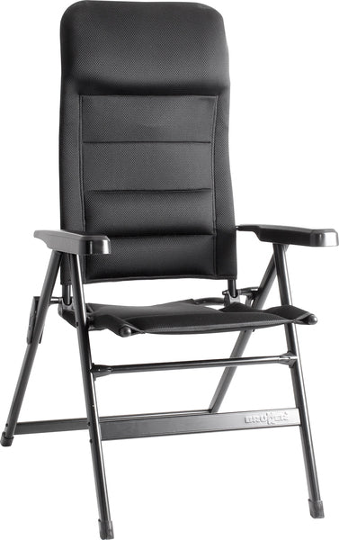 Klappstuhl ARAVEL 3D SMALL, schwarz, 7-fach verstellbar, Alu-Gestell