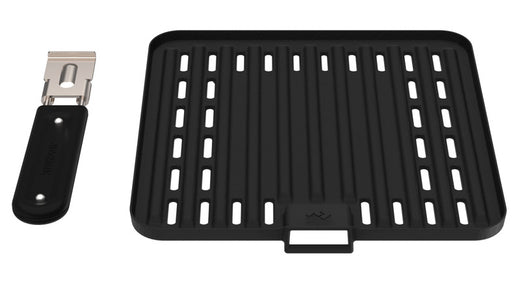VAN COOK Gerippte Grillplatte – abnehmbarer Griff