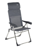 Crespo Campingstuhl AL-213, dunkelgrau, verschiebbare Kopfstütze