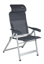 Crespo Campingstuhl AL-237, dunkelgrau, verschiebbare Kopfstütze