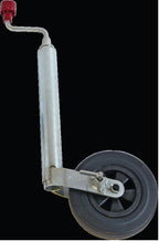 Stützrad mit Pinstop, Rad Vollgummi 200x50mm