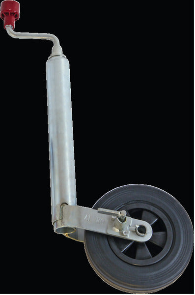 Stützrad mit Pinstop, Rad Vollgummi 200x50mm