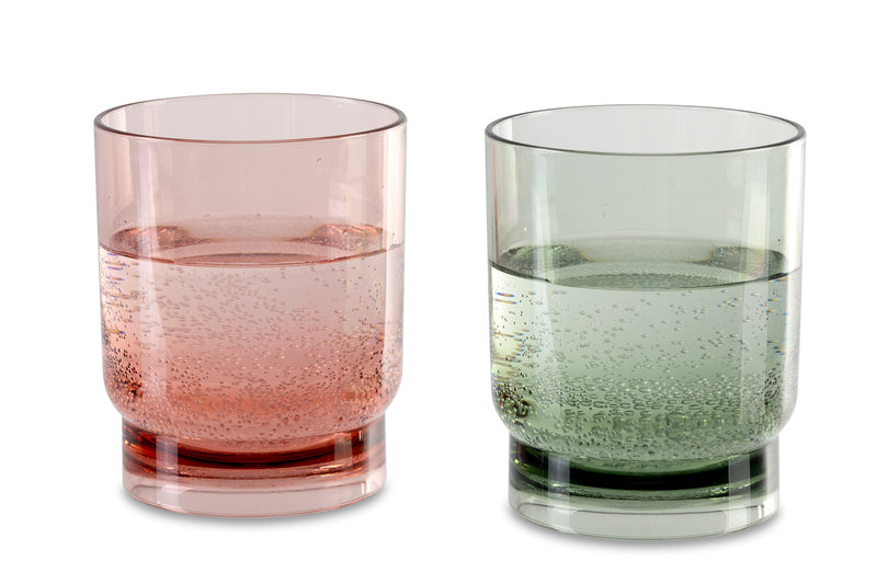 Saft-,Wassergläser OLBIA COLOR 2 St, Materl: SAN ,Farbe:grün u.rot