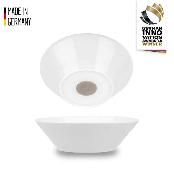 Magnet-Teller Bowl 2 Stück, weiÃ, Porzellan, H4,8cm, Ã16cm
