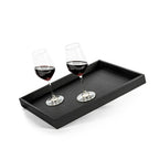 Metalltablett black in Lederlook,31,5x41,5 cm