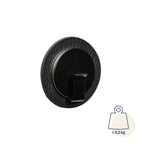 Magnet-Haken "CLEVER"+Metall-Nano-Gel-Pad BLACK,Ã6,5 cm, Lederlook