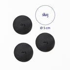 Metall-Nano-Gel-Pads; 4er Set, schwarz, Ø 5,0 cm