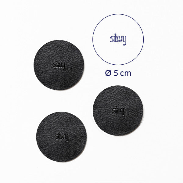 Metall-Nano-Gel-Pads; 4er Set, schwarz, Ø 5,0 cm