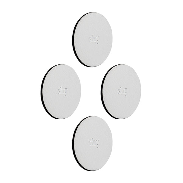 Magnet-Nano-Gel-Pad,4ST, weiÃ, Ã5,0cm, Lederlook