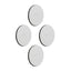 Magnet-Nano-Gel-Pad,4ST, weiÃ, Ã5,0cm, Lederlook