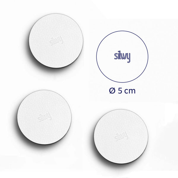 Metall-Nano-Gel-Pads; 4er Set, weiß, Ø 5,0 cm
