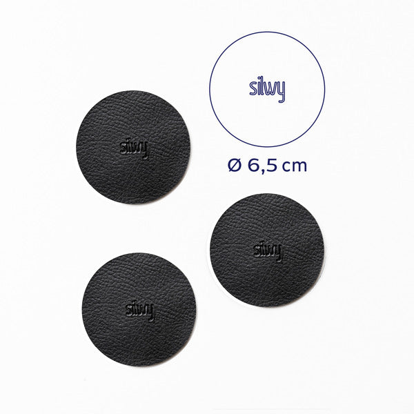 Metall-Nano-Gel-Pads; 4er Set, schwarz, Ø 6,5 cm