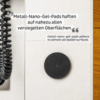 Metall-Nano-Gel-Pads; 4er Set, schwarz, Ø 6,5 cm